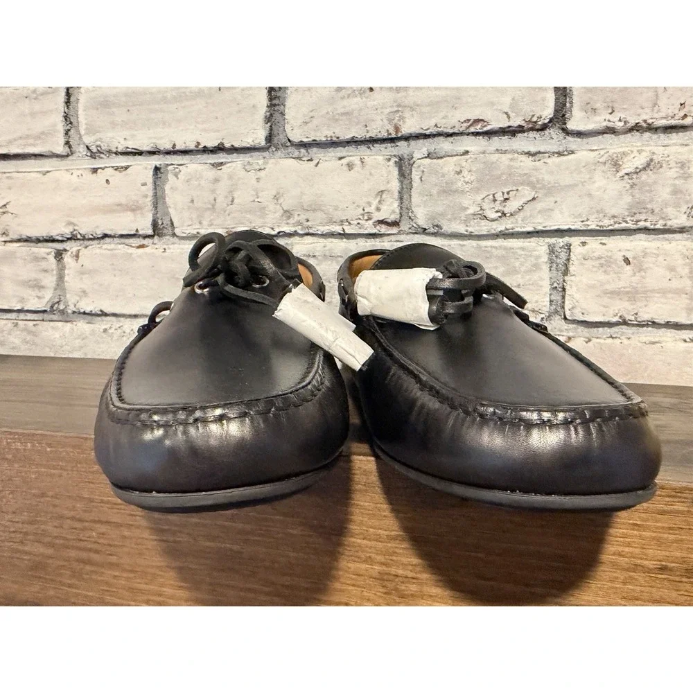 Ralph‎ Lauren Purple Label Harold Tassel Loafer Men 11D Black Leather Shoe Italy